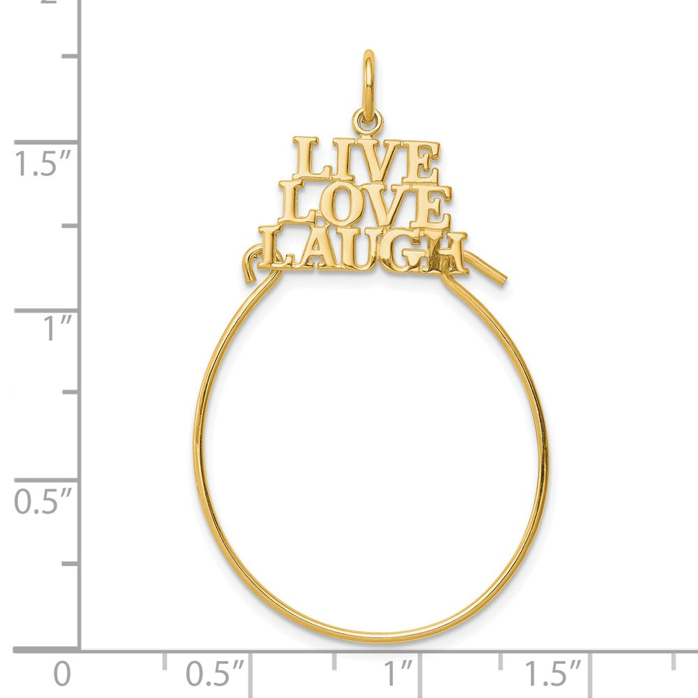 10K Gelbgold Leben Liebe Lachen Charm Halter