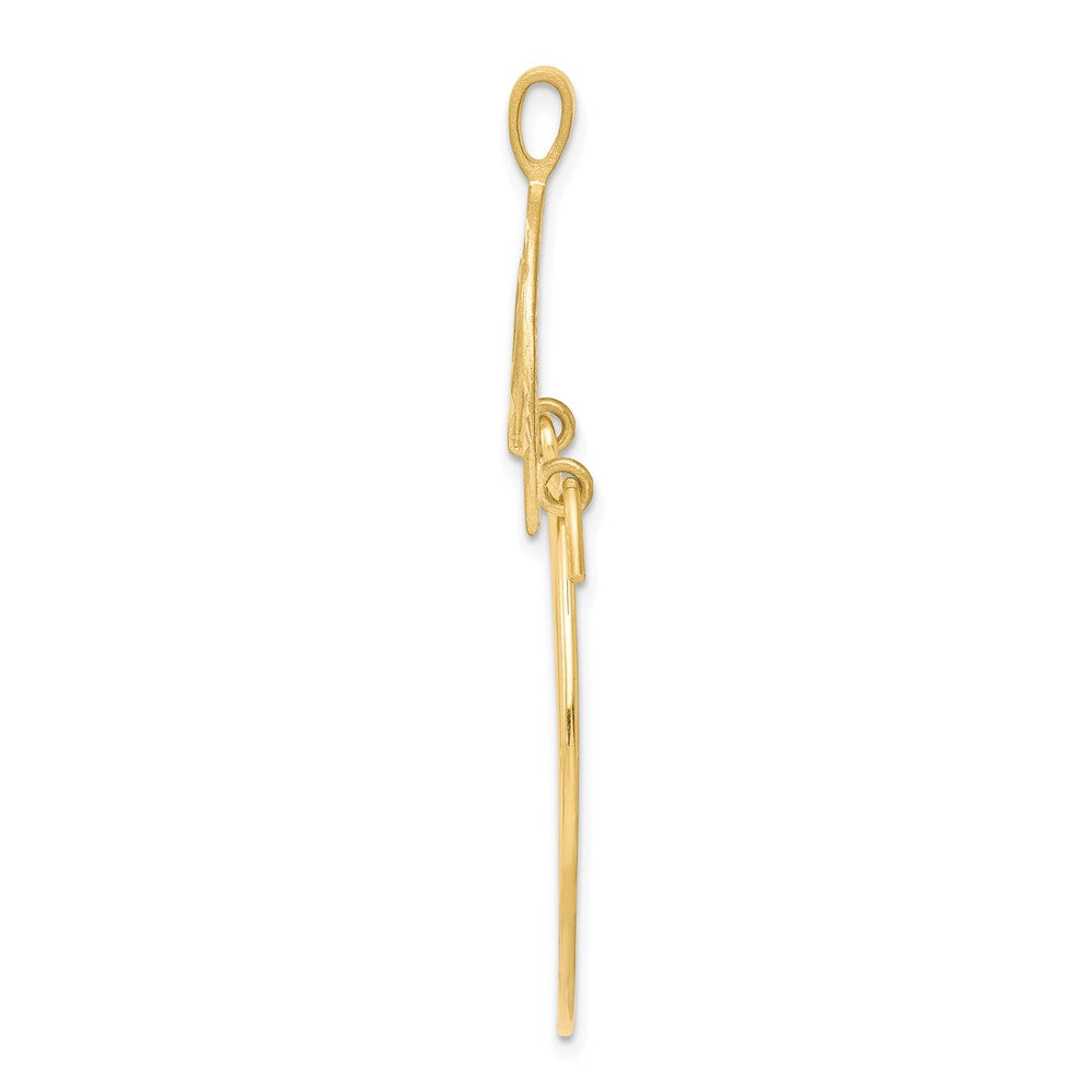 10K Gelbgold Klein Herz Charm Halter