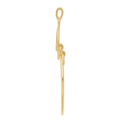 10K Gelbgold Klein Herz Charm Halter