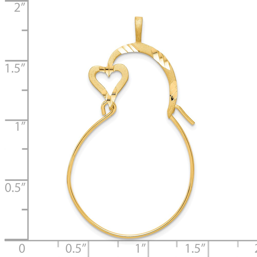 10K Gelbgold Klein Herz Charm Halter