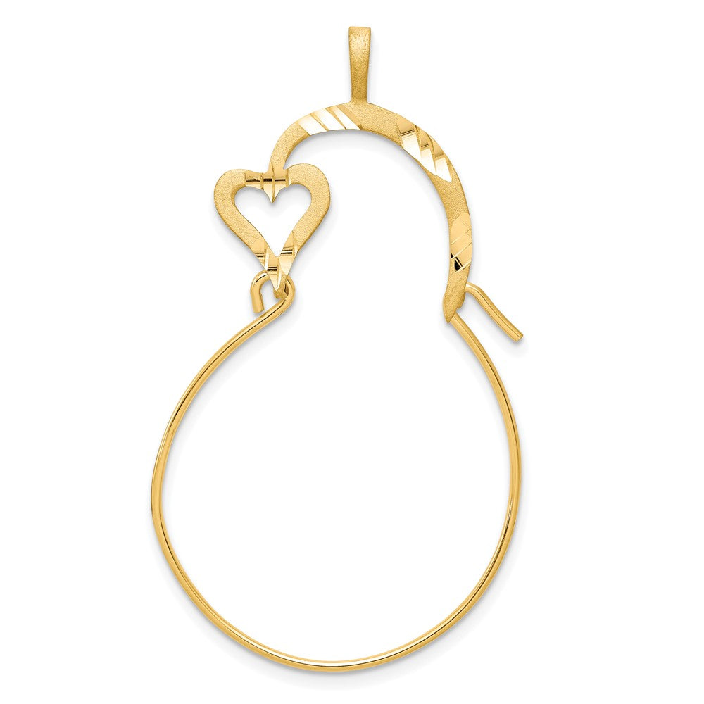 10K Gelbgold Klein Herz Charm Halter