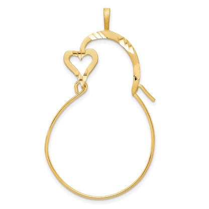 10K Gelbgold Klein Herz Charm Halter