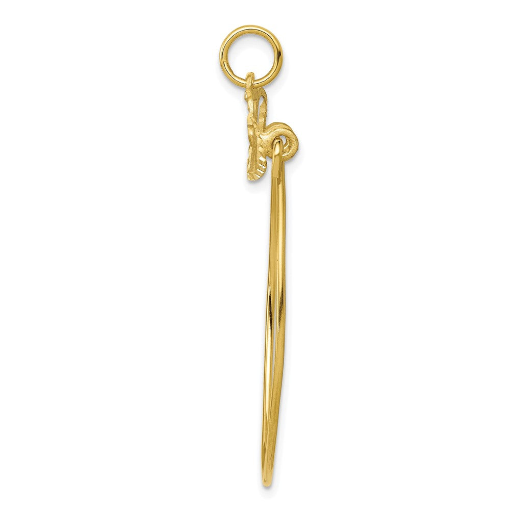 10K Gelbgold Doppelt Herz Charm Halter