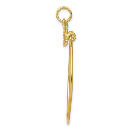 10K Gelbgold Doppelt Herz Charm Halter