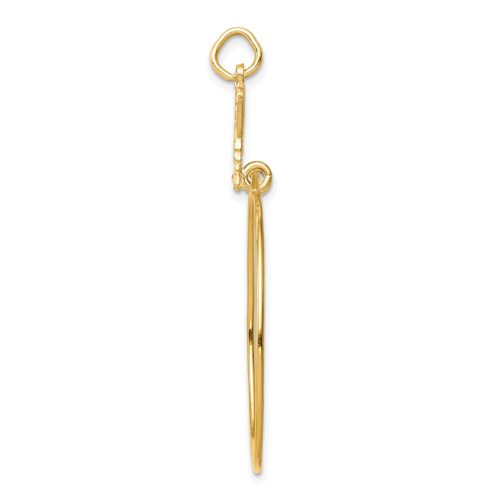 10K Gelbgold Filigran Schmetterling Charm Halter