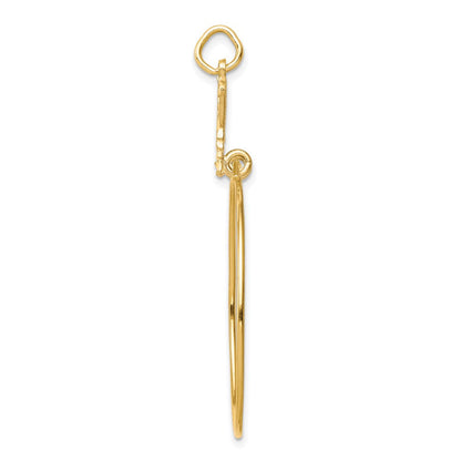 10K Gelbgold Filigran Schmetterling Charm Halter