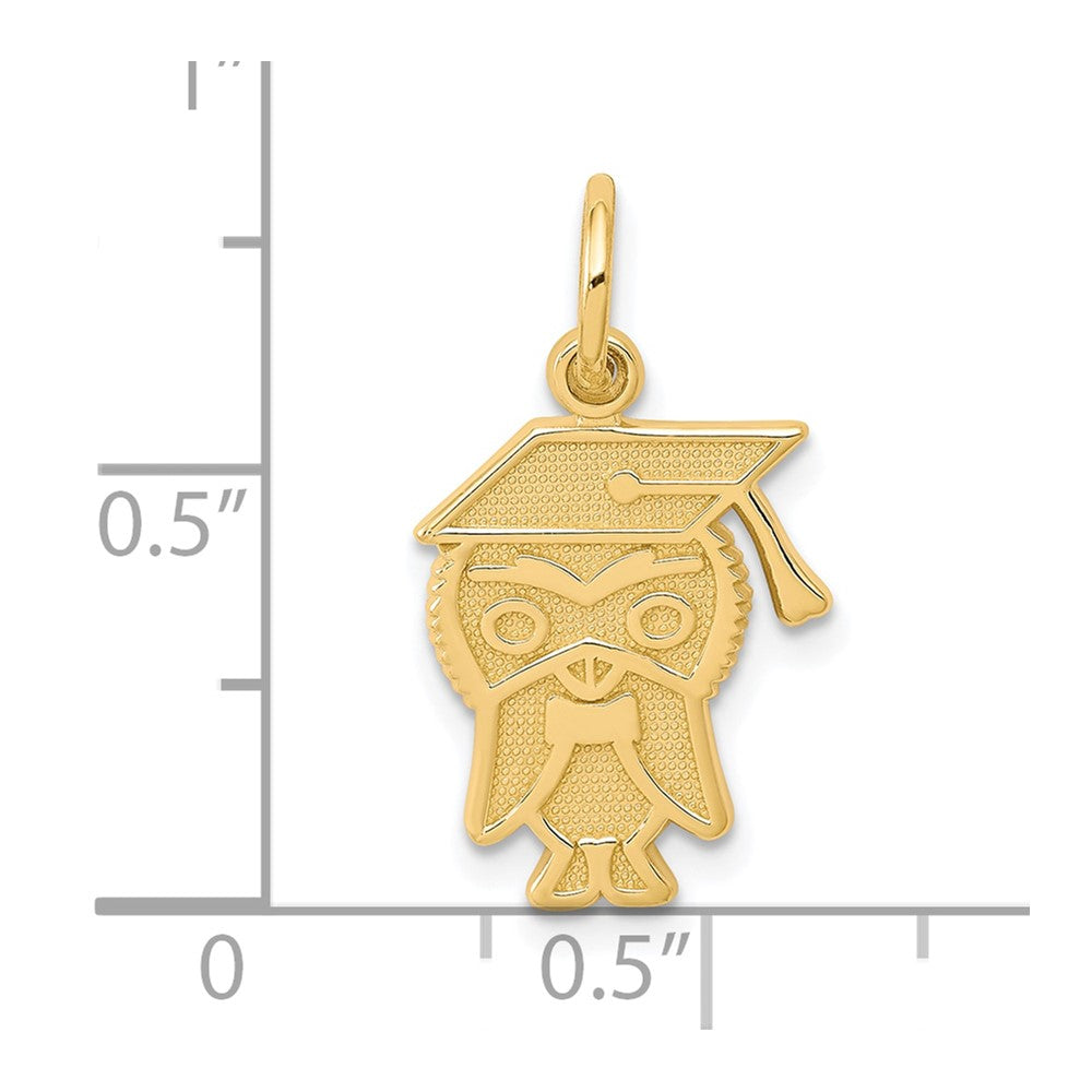 10K Gelbgold Abschluss Eule Charm