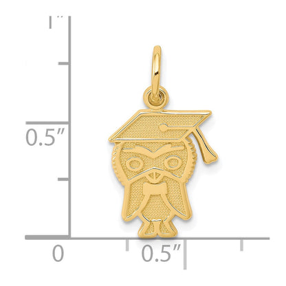 10K Gelbgold Abschluss Eule Charm