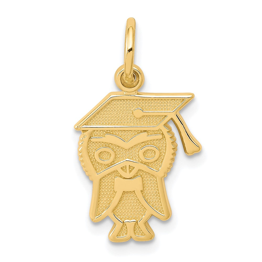 10K Gelbgold Abschluss Eule Charm