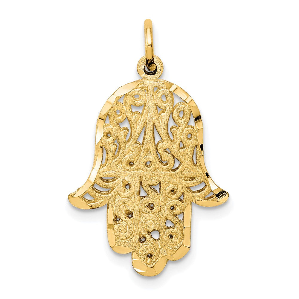 10K Gelbgold Filigran Chamseh Charm