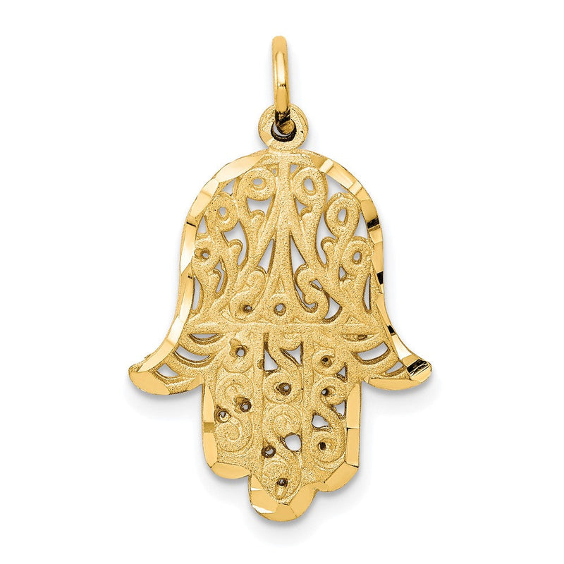 10K Gelbgold Filigran Chamseh Charm