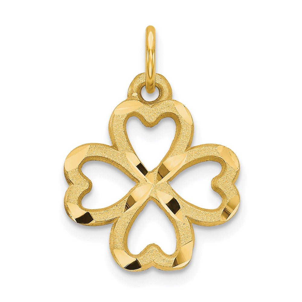 10K Gelbgold 4-leaf Klee Anhänger
