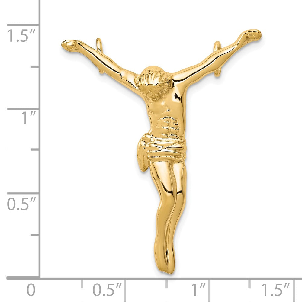 10 Karat Gelbgold Corpus-Anhänger, massiv, poliert