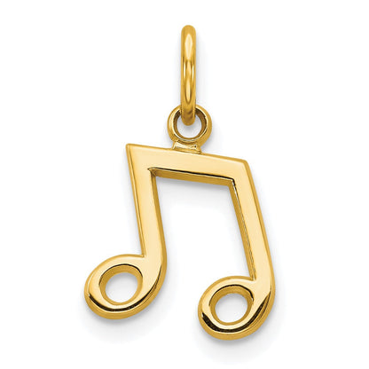10K Gelbgold Musical Note Charm
