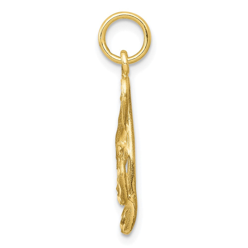 10K Gelbgold Mittel Massiv Noten Schlüssel Charm