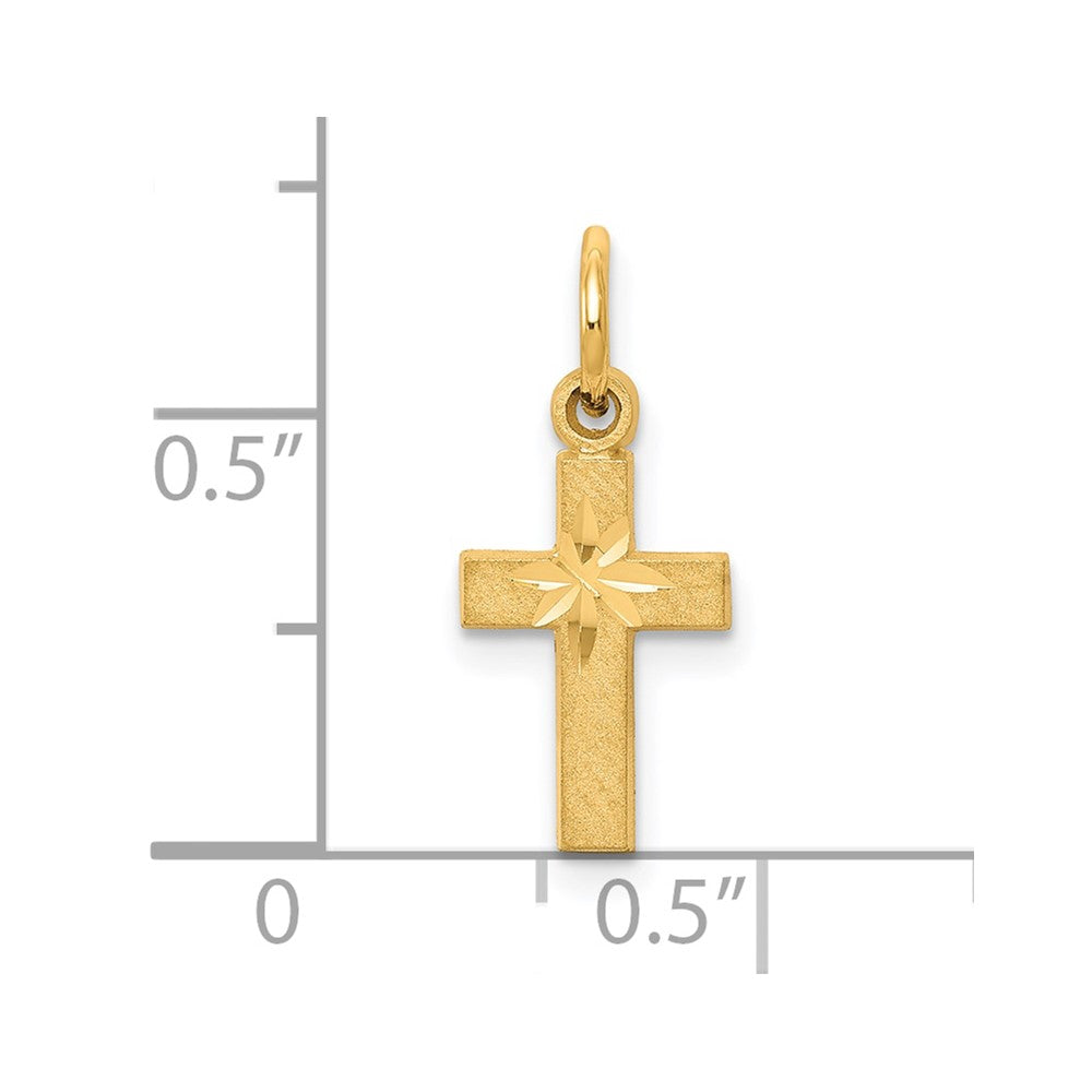 10K Gelbgold Kreuz Charm