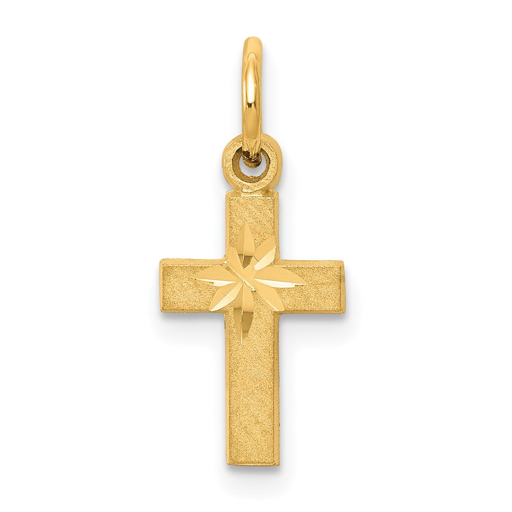 10K Gelbgold Kreuz Charm