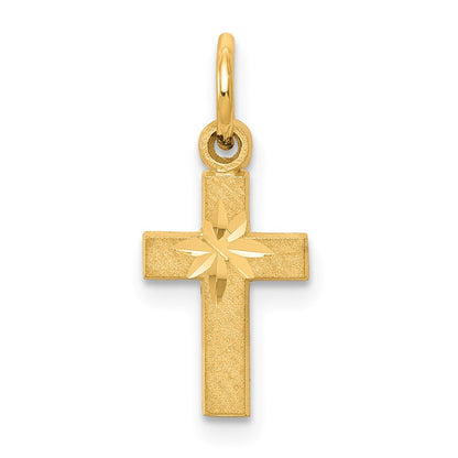 10K Gelbgold Kreuz Charm