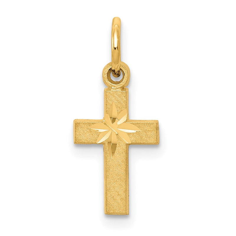 10K Gelbgold Kreuz Charm