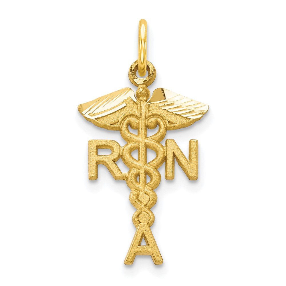 10K Gelbgold Massiv Registered Krankenschwester Charm