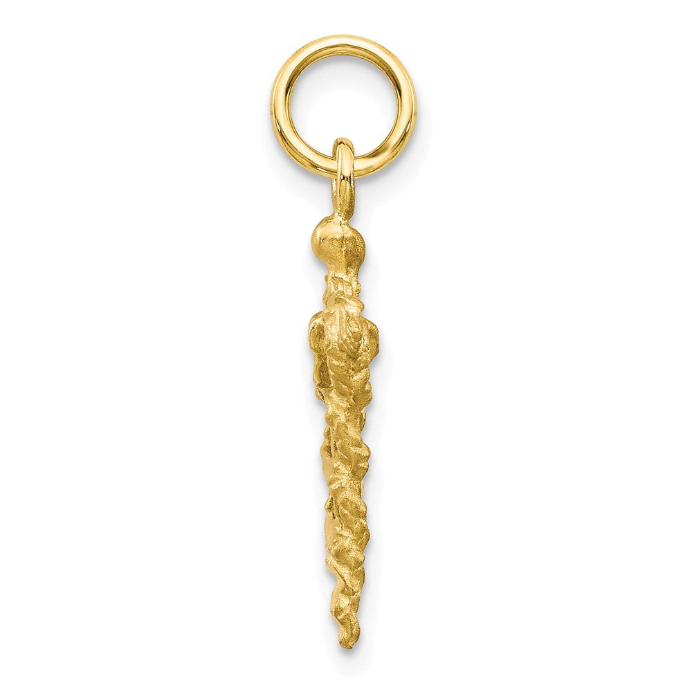 10K Gelbgold Massiv Caduceus Charm