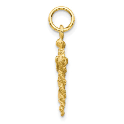 10K Gelbgold Massiv Caduceus Charm