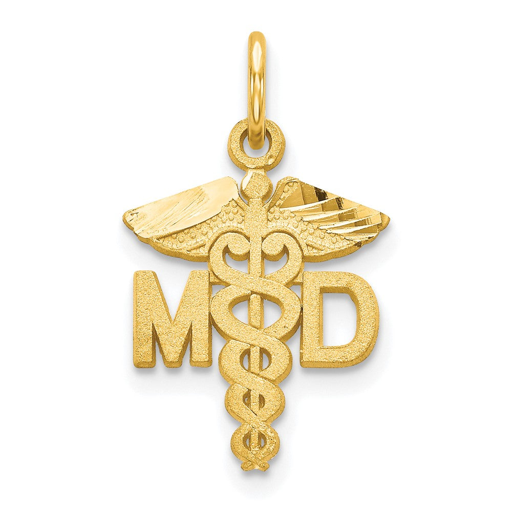 10K Gelbgold Massiv Doctor Of Medicine Md Charm