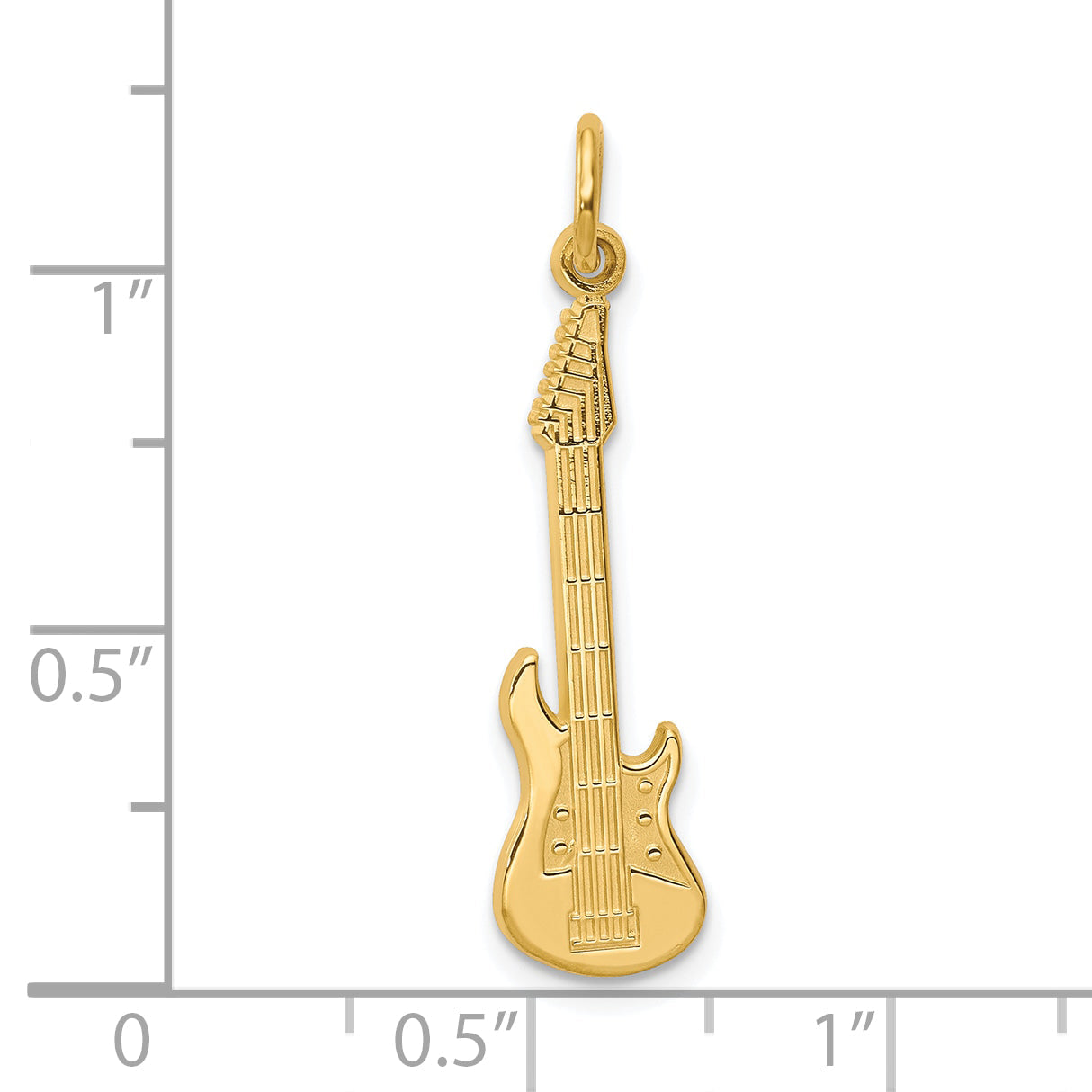 10K Gelbgold Gitarre Charm