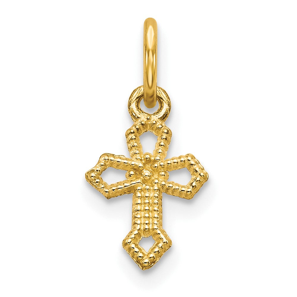 10K Gelbgold Kreuz Charm