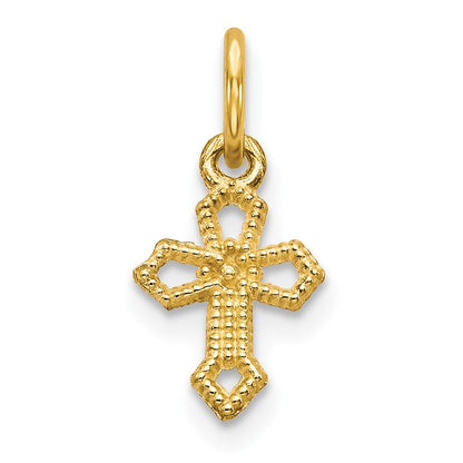 10K Gelbgold Kreuz Charm