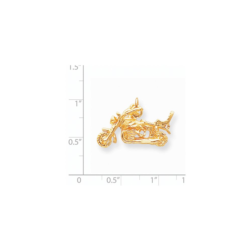 10 Karat Gelbgold Motorrad-Charm