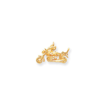 10 Karat Gelbgold Motorrad-Charm