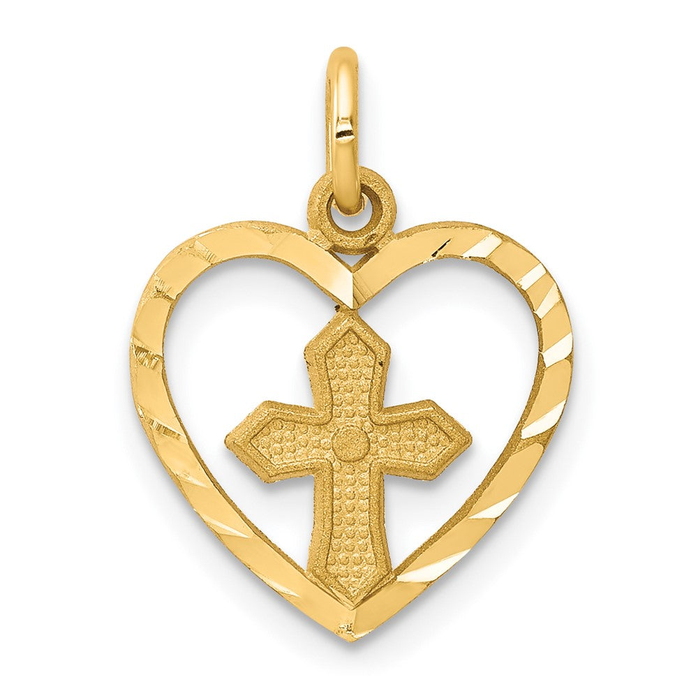10K Gelbgold Kreuz Charm