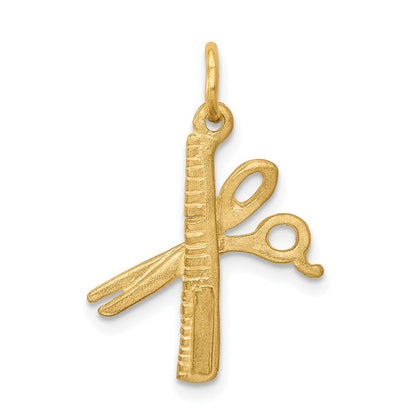 10K Gelbgold Comb und Scissors Charm