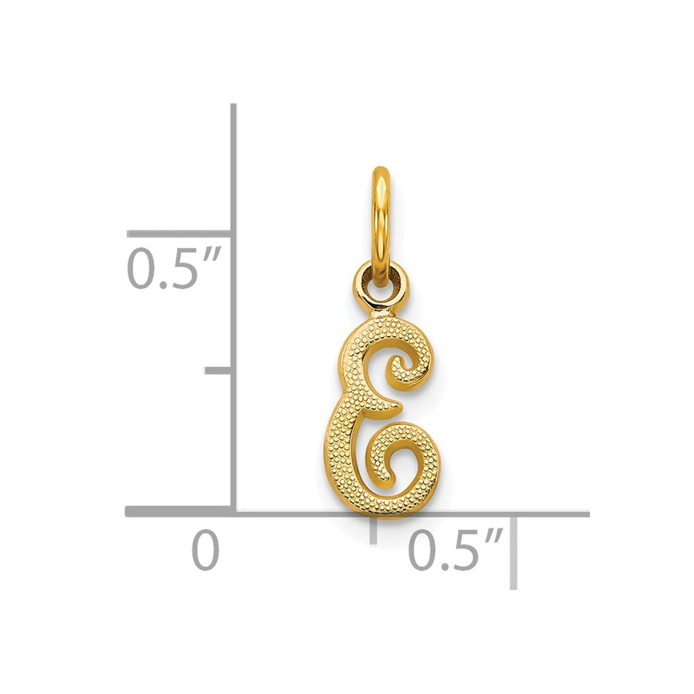 10K Gelbgold Initiale E Charm