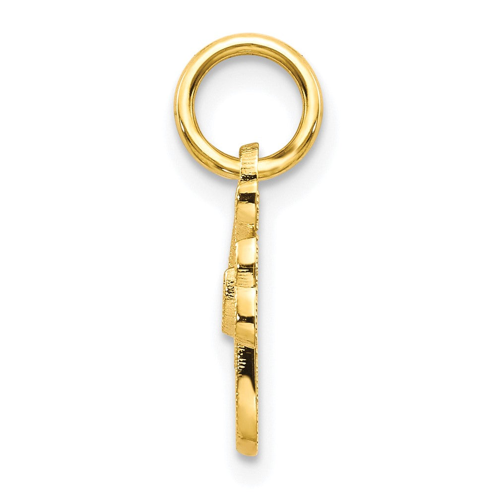 10K Gelbgold Initiale F Charm