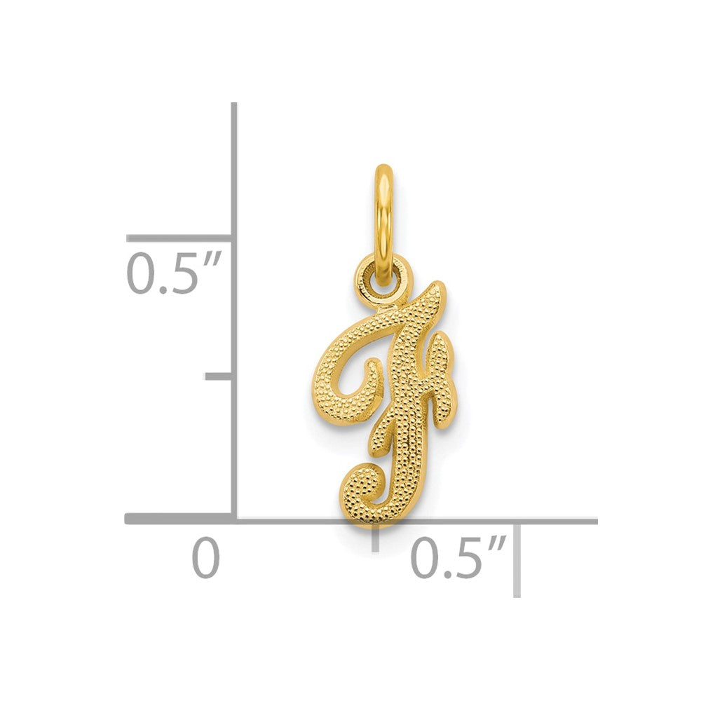 10K Gelbgold Initiale F Charm