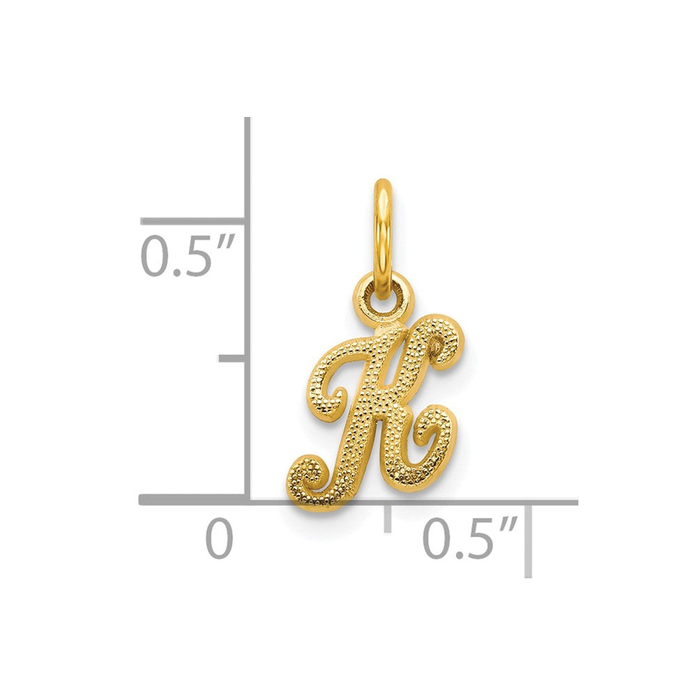 10K Gelbgold Initiale K Charm