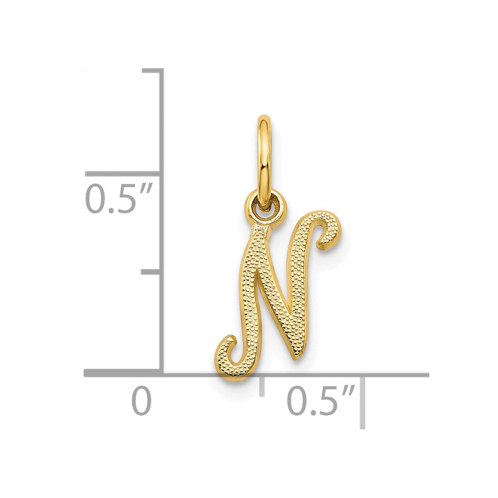 10K Gelbgold Initiale N Charm