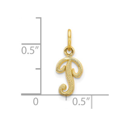 10K Gelbgold Initiale P Charm