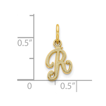 10K Gelbgold Initiale R Charm
