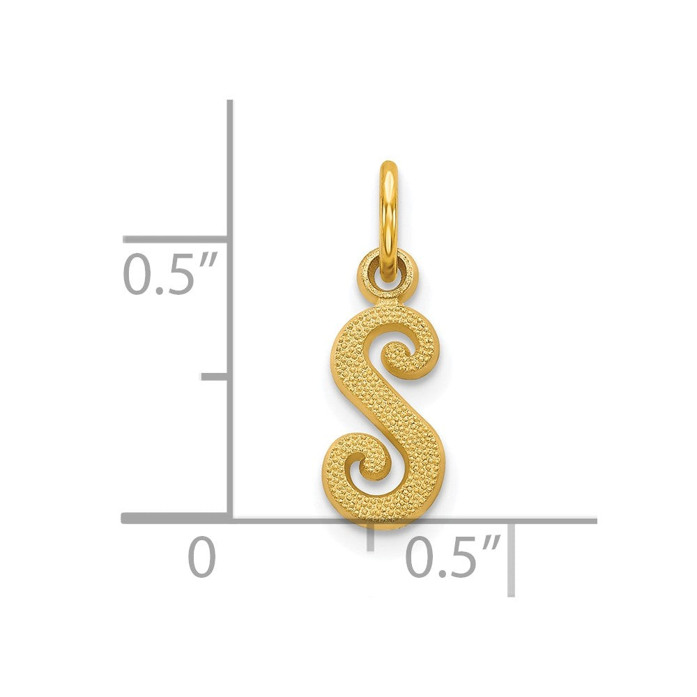 10K Gelbgold Initiale S Charm