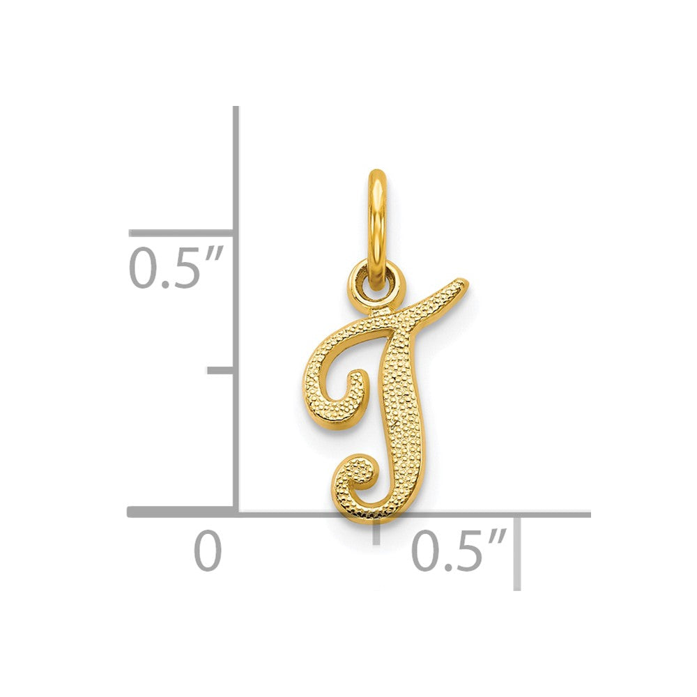 10K Gelbgold Initiale T Charm