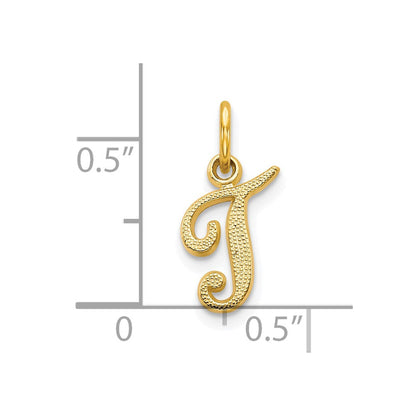 10K Gelbgold Initiale T Charm