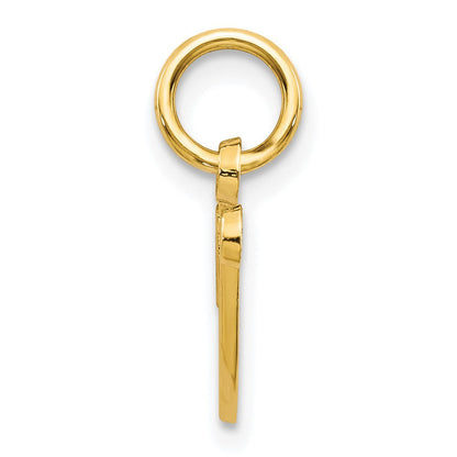 10K Gelbgold Initiale V Charm