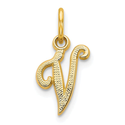 10K Gelbgold Initiale V Charm