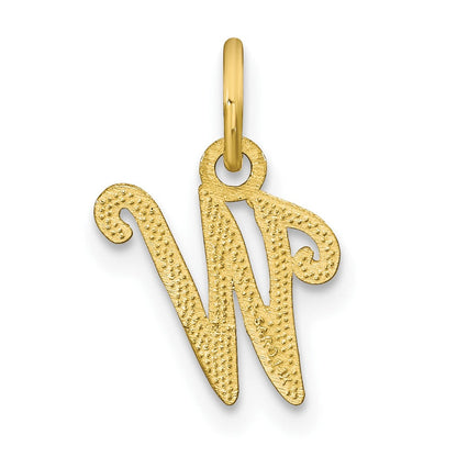 10K Gelbgold Initiale W Charm