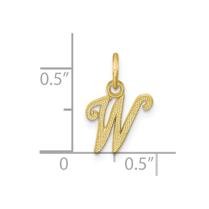 10K Gelbgold Initiale W Charm
