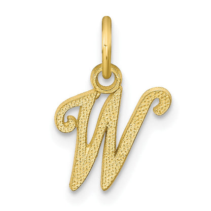 10K Gelbgold Initiale W Charm