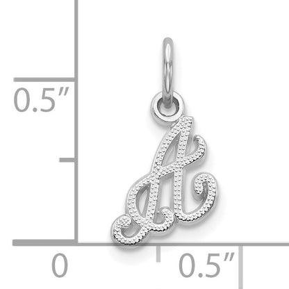 10K Weißgold Initiale A Charm